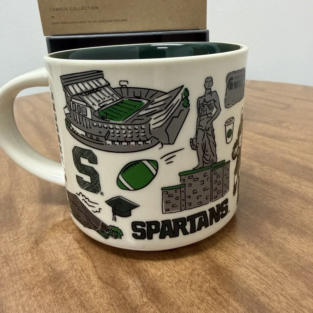 Starbucks MICHIGAN STATE Spartans Been There Series Campus Collection Mug New